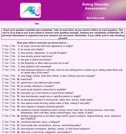 Eating Disorder Assessment