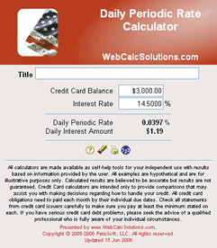 Daily Periodic Rate Calculator