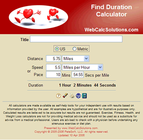Find Duration Calculator