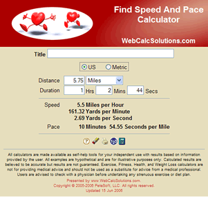 Find Speed And Pace Calculator