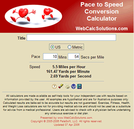 Pace to Speed Conversion Calculator