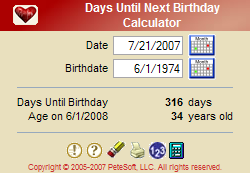 Days Until Next Birthday