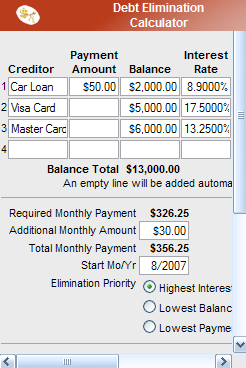 Debt Elimination