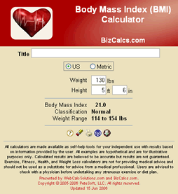 Body Mass Index (BMI) Calculator