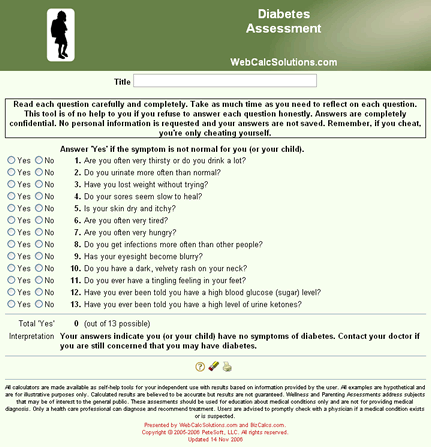 Diabetes Assessment