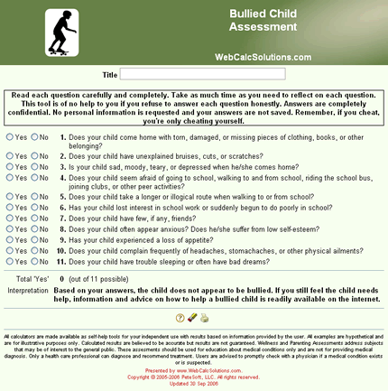 Bullied Child Assessment