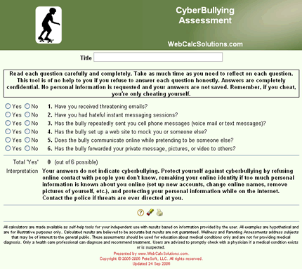 CyberBullying Assessment