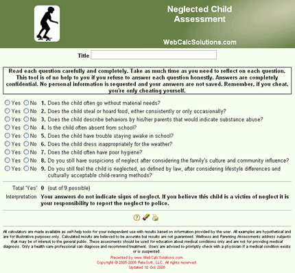 Neglected Child Assessment