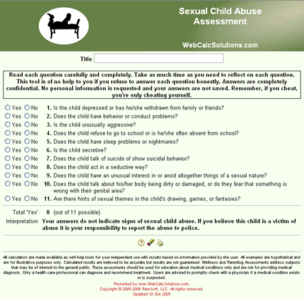 Sexual Child Abuse Assessment