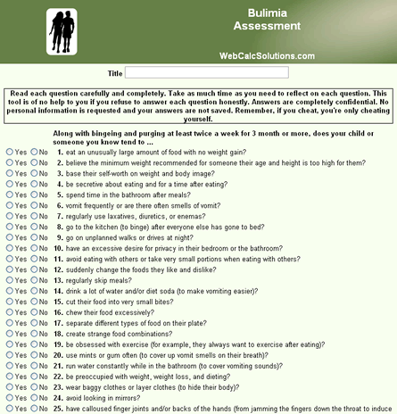 Bulimia Assessment