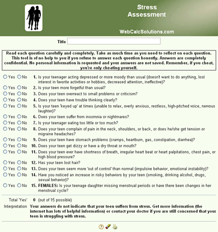 Stress Assessment