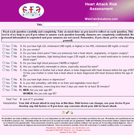 Heart Attack Risk Assessment