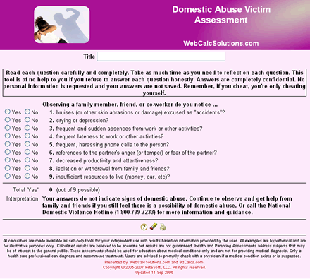 Domestic Abuse Victim Assessment